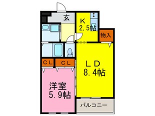 ブリス弓削の物件間取画像